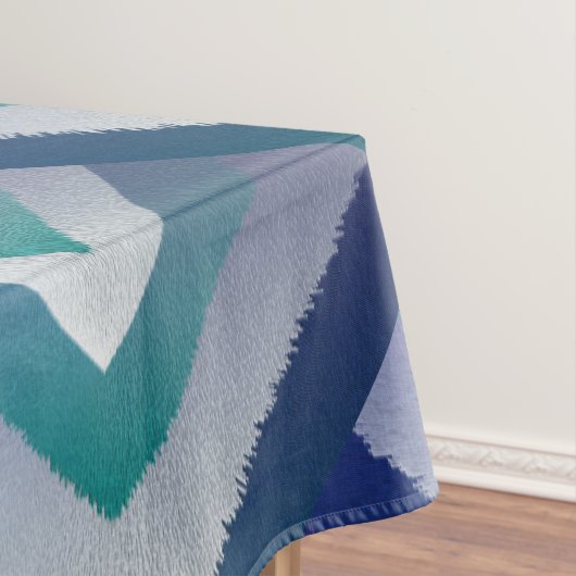 ブルーティール（緑がかった色）グレーエックスパステル テーブルクロス (インサイチュ)