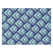 ブルーティール（緑がかった色）グレーエックスパステル テーブルクロス (正面(横))