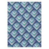 ブルーティール（緑がかった色）グレーエックスパステル テーブルクロス (正面)