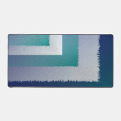 ブルーティール（緑がかった色）グレーエックスパステル デスクマット (正面)