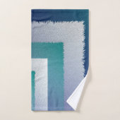 ブルーティール(緑がかった色)グレーエックスパステル バスタオルセット (ハンドタオル)