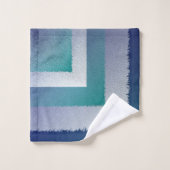 ブルーティール(緑がかった色)グレーエックスパステル バスタオルセット (ウォッシュタオル)