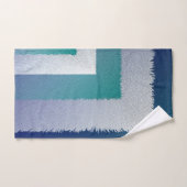 ブルーティール(緑がかった色)グレーエックスパステル バスタオルセット (ハンドタオル)