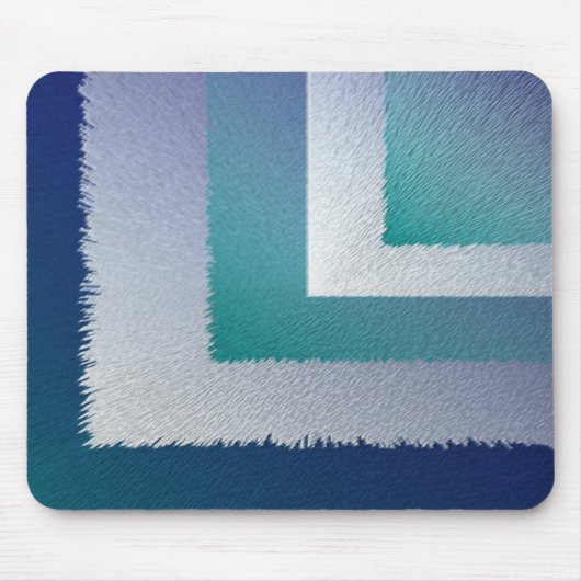 ブルーティール(緑がかった色)グレーエックスパステル マウスパッド (正面)