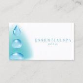ブルーティール(緑がかった色)スピリチュアル水滴霊気ヨガゼン 名刺 (正面)