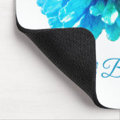 ブルーティール(緑がかった色)デイジー |レトロブルーフローラ マウスパッド (コーナー)