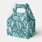 ブルーティール（緑がかった色）トロピカル葉 フェイバーボックス (裏面サイド)