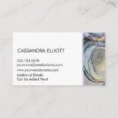 ブルーティール(緑がかった色)パープル&金ゴールドアルコールインクリキッドアート 名刺 (裏面)