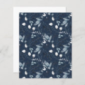 ブルーティール(緑がかった色)ボタニカルスクラップブック紙、自然 (正面/裏面)