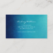 ブルーティール（緑がかった色）マンダラロータスフラワーウォーター色 名刺 (裏面)