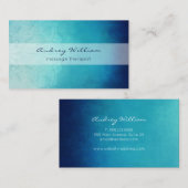 ブルーティール（緑がかった色）マンダラロータスフラワーウォーター色 名刺 (正面/裏面)