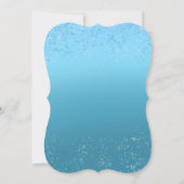 ブルーティール（緑がかった色）ヴィンテージキンセアニェラドレス 招待状 (裏面)