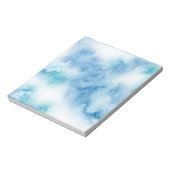 ブルーティール(緑がかった色)水彩抽象芸術 ノートパッド (回転)