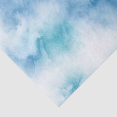 ブルーティール（緑がかった色）水彩抽象芸術 薄葉紙 (詳細)