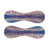 ブルーティール（緑がかった色）薄紫ホワイトアクリル抽象芸術フルードアート 野球ボール (パネル)