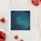 ブルーティール（緑がかった色）装飾ナプキン スタンダードカクテルナプキン (インサイチュ)