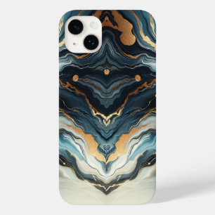 ブルーティール（緑がかった色）金ゴールドアゲーモダントグラムエレガントビーチイ Case-Mate iPhone 14 PLUSケース