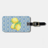 ブルーティ地中海のルイエローウォーターカラーレモン ラゲッジタグ (正面横)