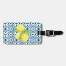 ブルーティ地中海のルイエローウォーターカラーレモン ラゲッジタグ