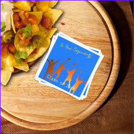 ブルーテクはっきりしたテモダンック卒業 スタンダードカクテルナプキン