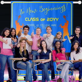 ブルーテクはっきりしたテモダンック卒業 タペストリー