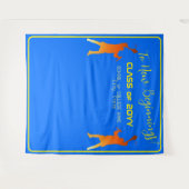 ブルーテクはっきりしたテモダンック卒業 タペストリー (正面(横))