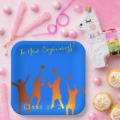 ブルーテクはっきりしたテモダンック卒業 ペーパープレート (パーティー)