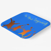 ブルーテクはっきりしたテモダンック卒業 ペーパープレート (傾斜あり)