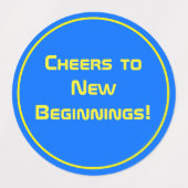 ブルーテクはっきりしたテモダンック卒業 ラベル (デザイン2)