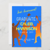 ブルーテクはっきりしたテモダンック卒業 案内状 (正面)