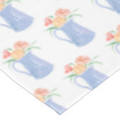 ブルーテクスチャハンドドローブライダルブーケ テーブルクロス (アングル)