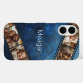ブルーテクスチャフィルムストリップの写真 Case-Mate iPhoneケース (裏面 (横))