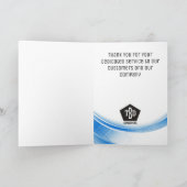 ブルーテックウェーブマイルストン年従業員記念日 カード (内部)