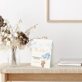 ブルーテディベアありがとうバルーンベビーシャワー フェイバーボックス