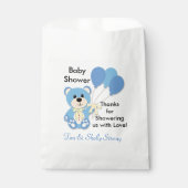 ブルーテディベアの好意またはパーティーバッグ フェイバーバッグ (正面)