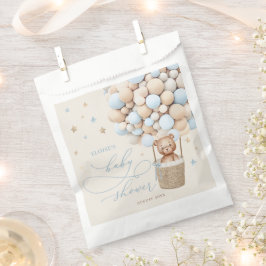 ブルーテディベアバルーンバーリーウェイベビーシャワー フェイバーバッグ