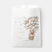 ブルーテディベアバルーンバーリーウェイベビーシャワー フェイバーバッグ (正面)