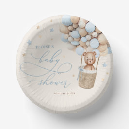 ブルーテディベアバルーンバーリーウェイベビーシャワー ペーパーボウル