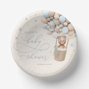 ブルーテディベアバルーンバーリーウェイベビーシャワー ペーパーボウル