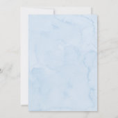 ブルーテディベアバルーンベアリーファースト誕生日 招待状 (裏面)