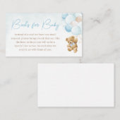 ブルーテディベアバルーンベビー エンクロージャーカード (正面/裏面)