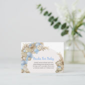 ブルーテディベアパンパスバルーンアーチブックスベビー エンクロージャーカード (スタンド正面)