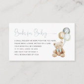 ブルーテディベアブックベビーカード エンクロージャーカード (正面)