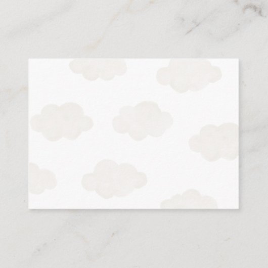 ブルーテディベアホットエアバルーンベビー エンクロージャーカード (裏面)