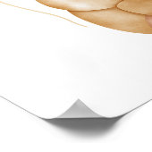 ブルーテディベアモモモザバーボーイサイン ポスター (角)