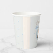 ブルーテディベアースターベビーシャワー 紙コップ (右)