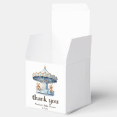 ブルーテディベアーツインボーイズ赤ちゃんシャワーありがとう フェイバーボックス (オープン)