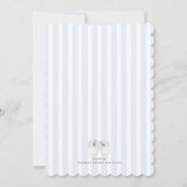 ブルーテディベアートレインケーキボーイ赤ちゃんシャワー 招待状 (裏面)