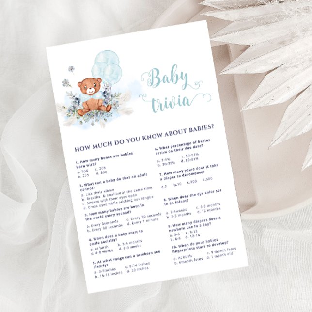 ブルーテディベアーバルーンBearly Waitトリビアゲーム (クリエイターアップロード済み)