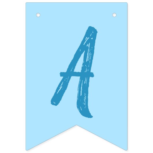 ブルーテディベアーバースデーパーティー バンティングフラッグ (第3の旗)